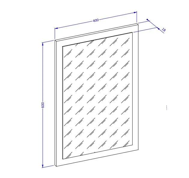 Lustro do przedpokoju CROSS 40x60cm białe prostokątne I sklep meblowy MIRAT. kolekcja HV-CROSS