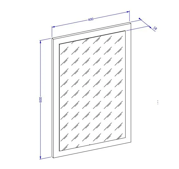 Lustro do przedpokoju CROSS 40x60cm zielone laminowane I sklep meblowy MIRAT. kolekcja HV-CROSS