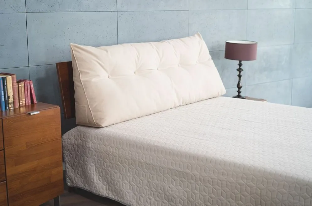 Poduszka zagłówek PILLOW CHIC 140 beżowa do czytania | MIRAT.