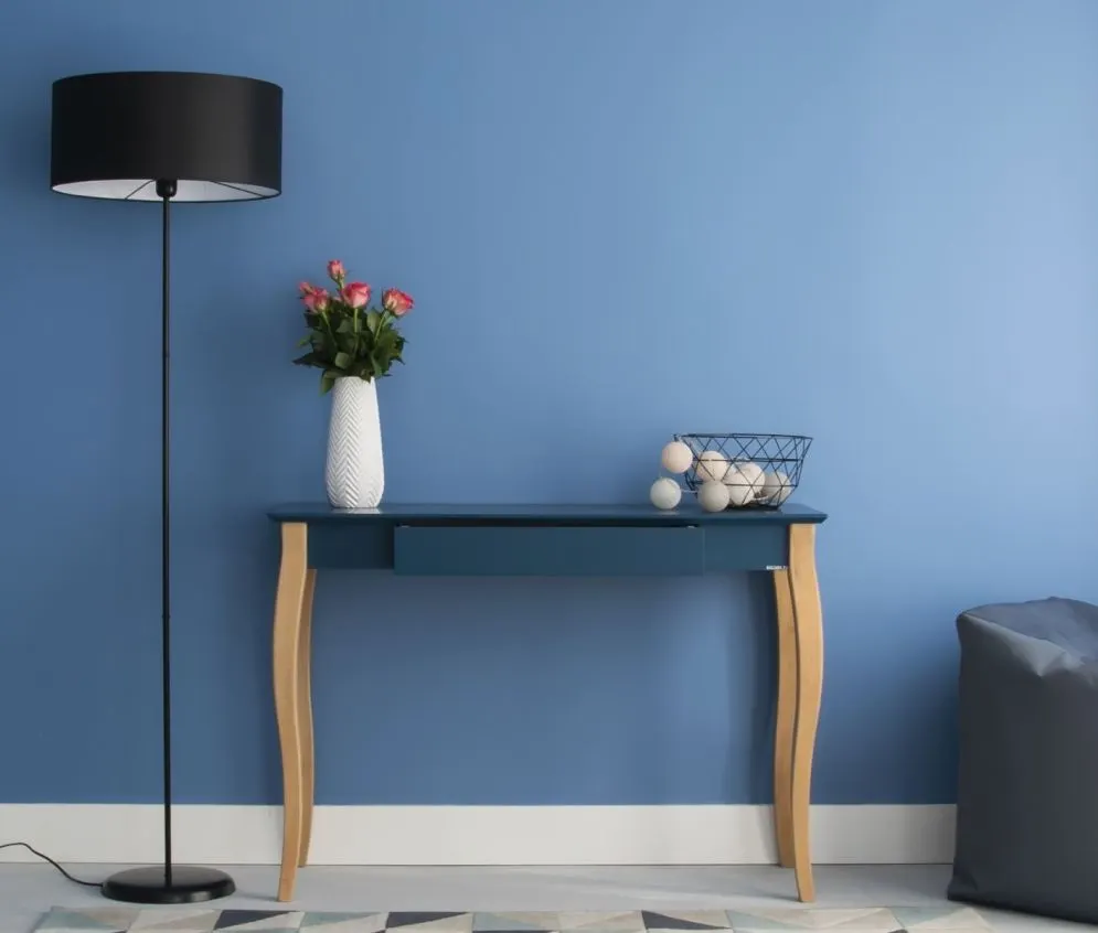 Biurko LILLO petrol blue pod laptopa do biura | MIRAT. styl SKANDYNAWSKI