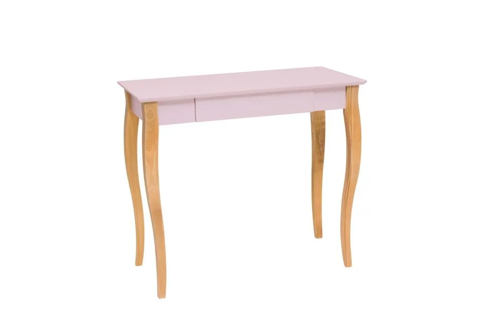 Biurko LILLO 85x40 różowe do komputera w stylu skandynawskim | MIRAT. styl SKANDYNAWSKI