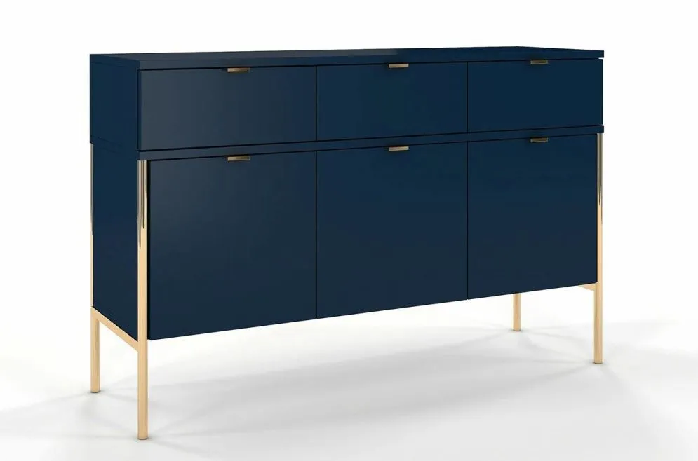 Komoda POLKA granatowa SKANDICA | MIRAT. styl GLAMOUR kolekcja POLKA