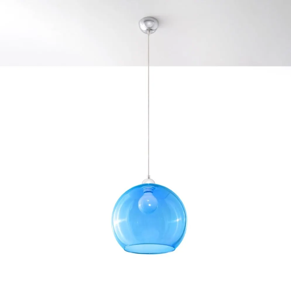 Lampa wisząca BALL błękitna kula | sklep MIRAT kolekcja ball
