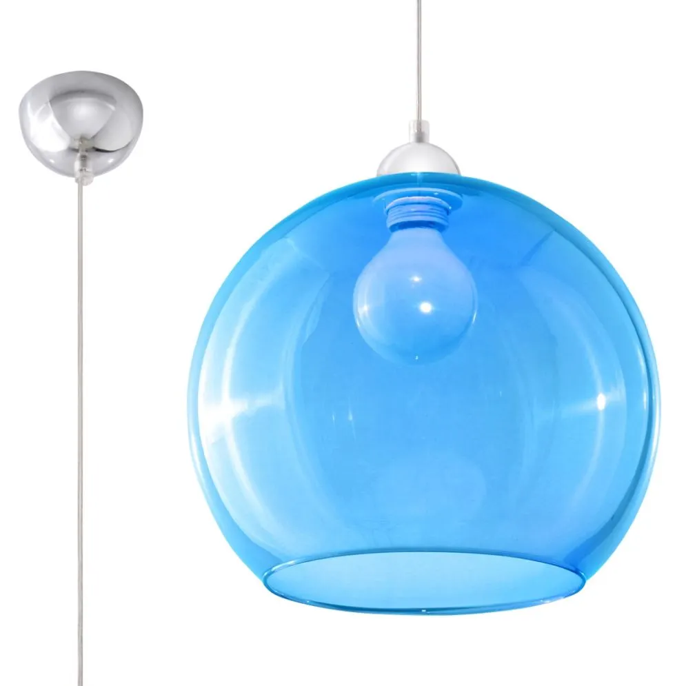 Lampa wisząca BALL błękitna kula | sklep MIRAT kolekcja ball