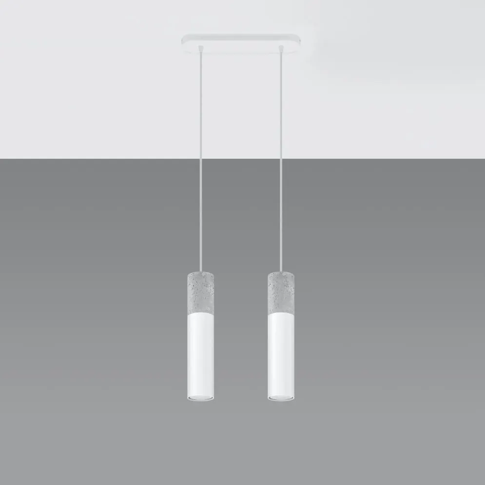 Lampa wisząca BORGIO 2 biały/beton | sklep MIRAT  kolekcja borgio