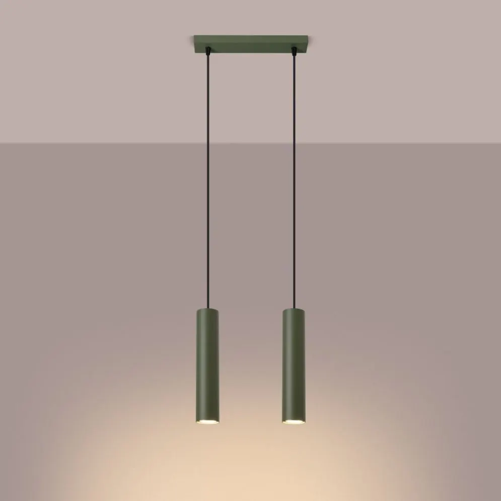 Lampa wisząca LAGOS 2 zielona oliwkowa | sklep MIRAT  kolekcja lagos