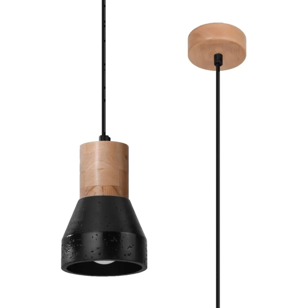 Lampa wisząca QUBIC czarna betonowy | sklep MIRAT  kolekcja qubic
