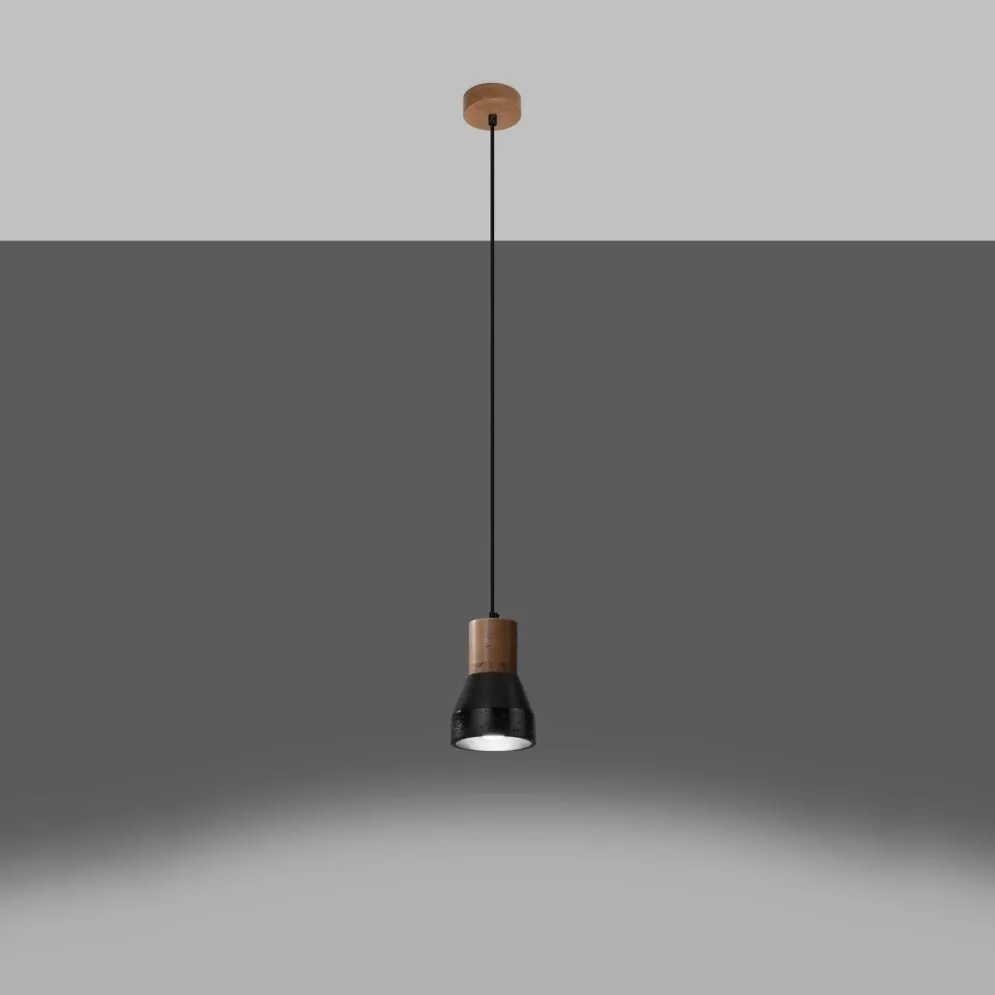 Lampa wisząca QUBIC czarna betonowy | sklep MIRAT  kolekcja qubic