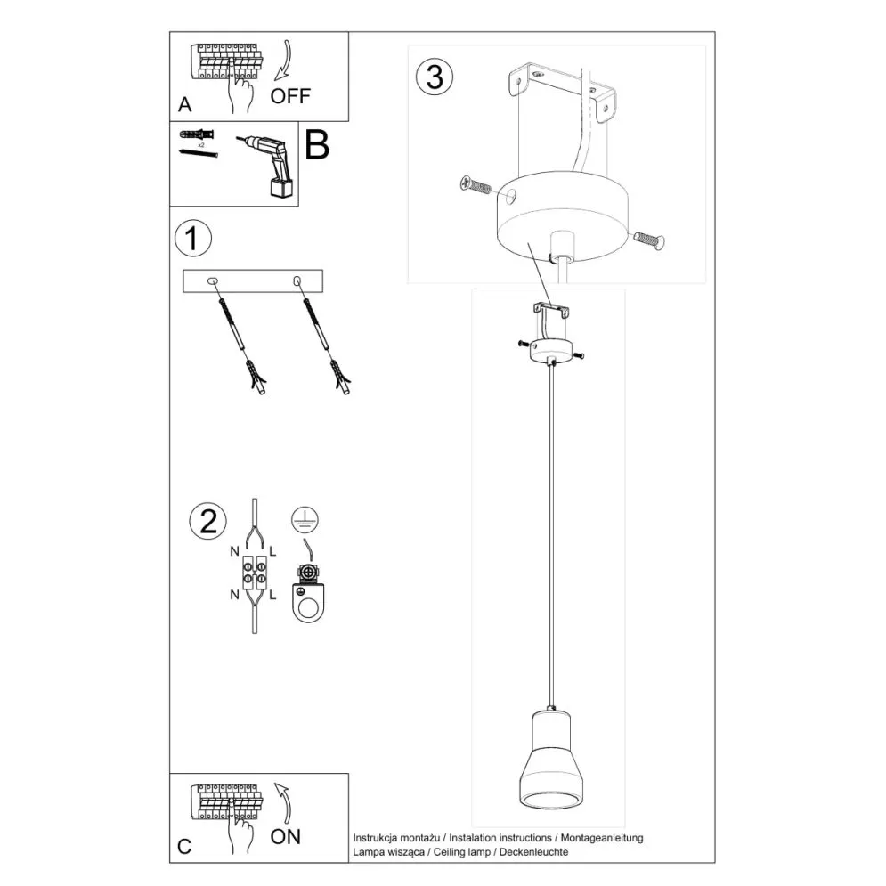 Lampa wisząca QUBIC czarna betonowy | sklep MIRAT  kolekcja qubic