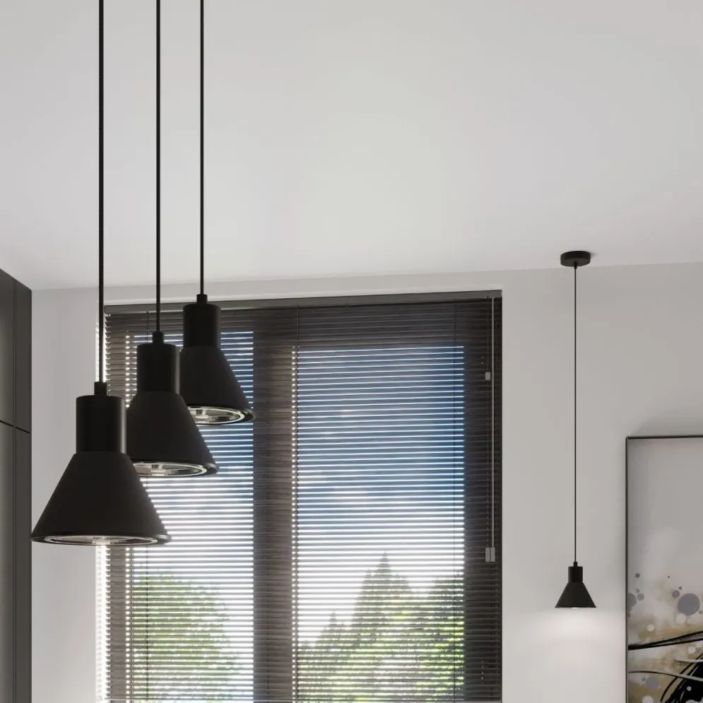 Lampa wisząca TAZILA 3 czarna loftowa [ES111] | sklep MIRAT  kolekcja tazila