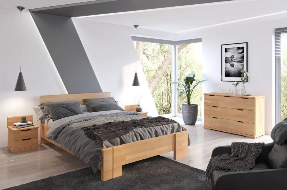 Łóżko ARHUS HIGH BC bukowe 120 drewniane | MIRAT. w stylu SKANDYNAWSKI kolekcja ARHUS