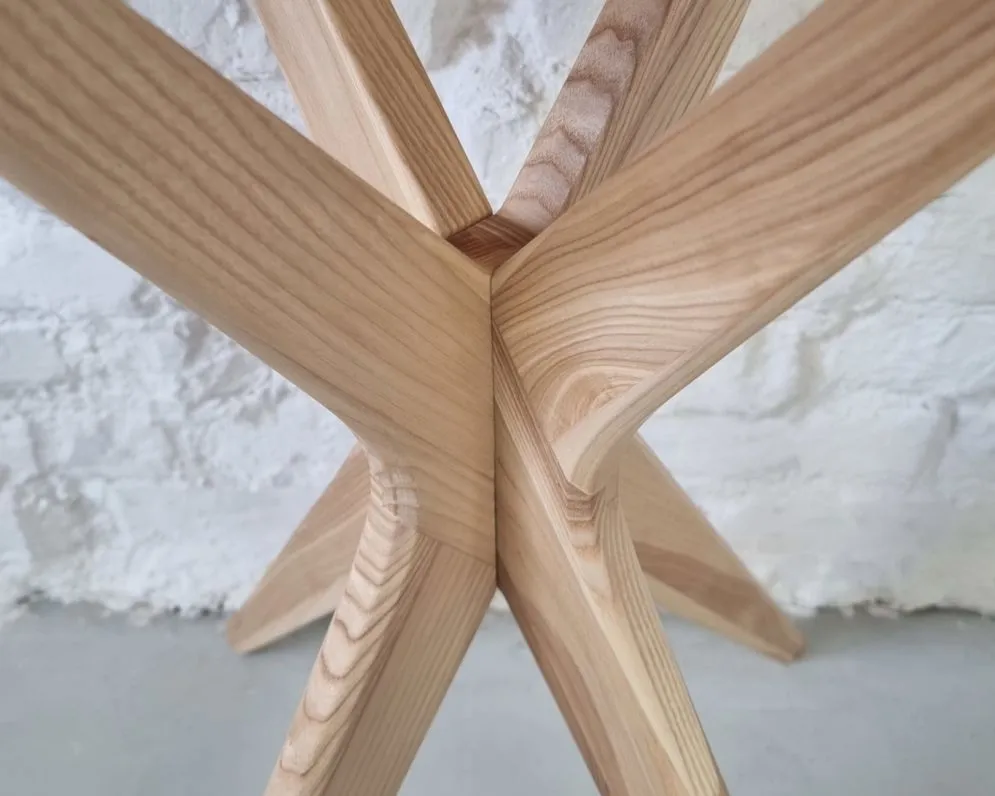 Stół półokrągły CUTTI 90x90 rozkładany granatowy/dąb I sklep meblowy MIRAT. styl PASTELE