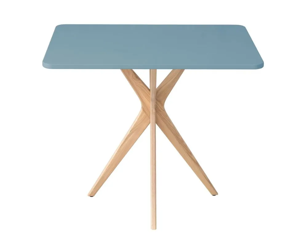 Nowoczesny stół CUTTI 55x80 jasnoniebieski styl SKANDYNAWSKI