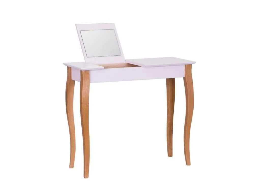 Toaletka z lustrem LILLO 85 cm różowa do sypialni | MIRAT. styl SKANDYNAWSKI