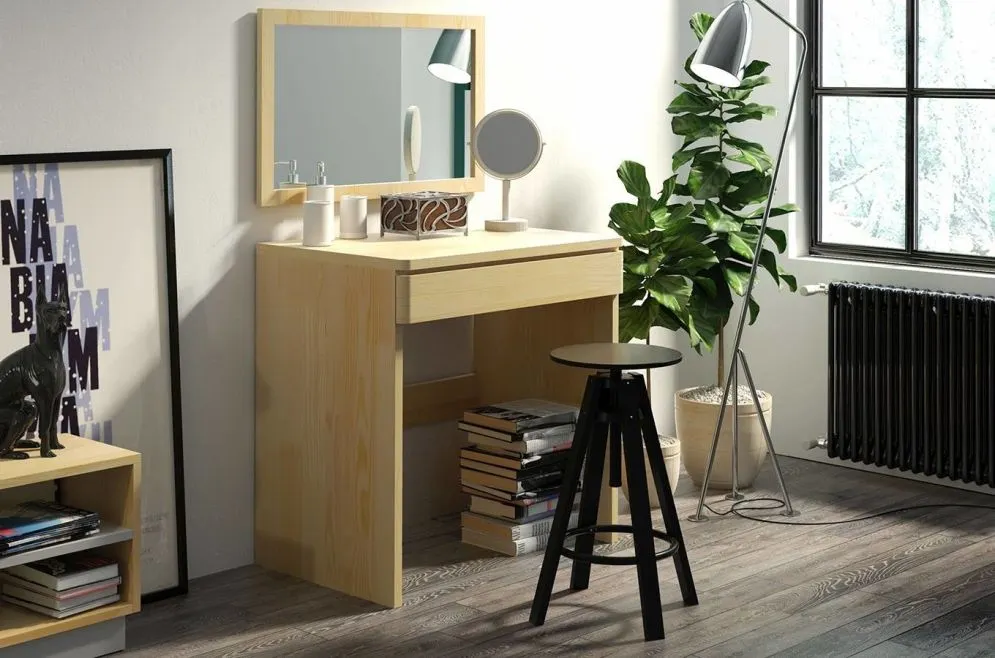 Toaletka ASTRID sosnowa z lustrem drewniana | MIRAT. styl SKANDYNAWSKI