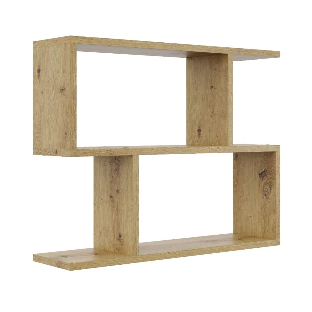 Półka ALESIA 7 dąb artisan wisząca do salonu | MIRAT. styl LOFT