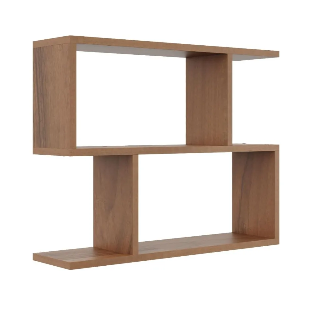 Półka ALESIA 7 orzech wisząca do salonu | MIRAT. styl LOFT