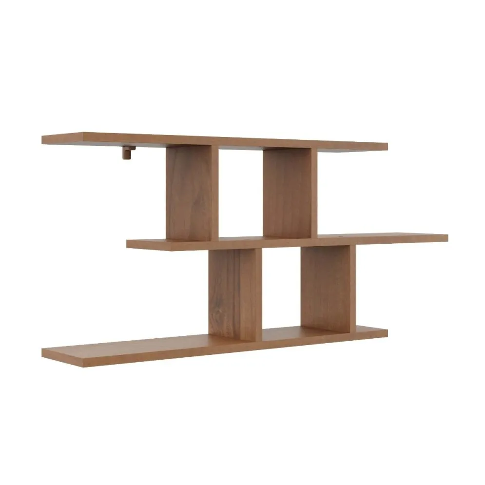 Półka ALESIA 8 orzech wisząca do salonu | MIRAT. styl LOFT