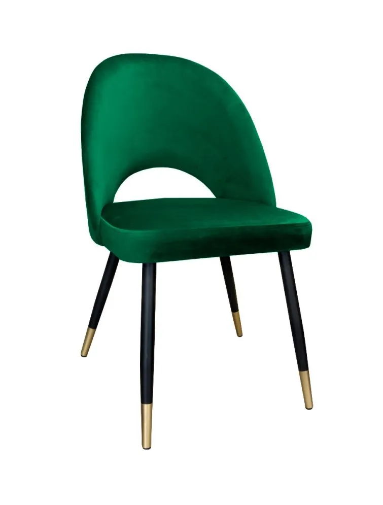 Krzesło ISKAR VELVET GOLD zielone nowoczesne | MIRAT. w stylu GLAMOUR kolekcja