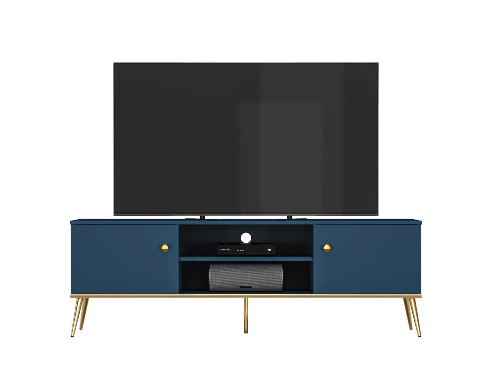 Szafka RTV BLU 160 granatowa w stylu glamour I sklep meblowy MIRAT. styl GLAMOUR kolekcja BLU