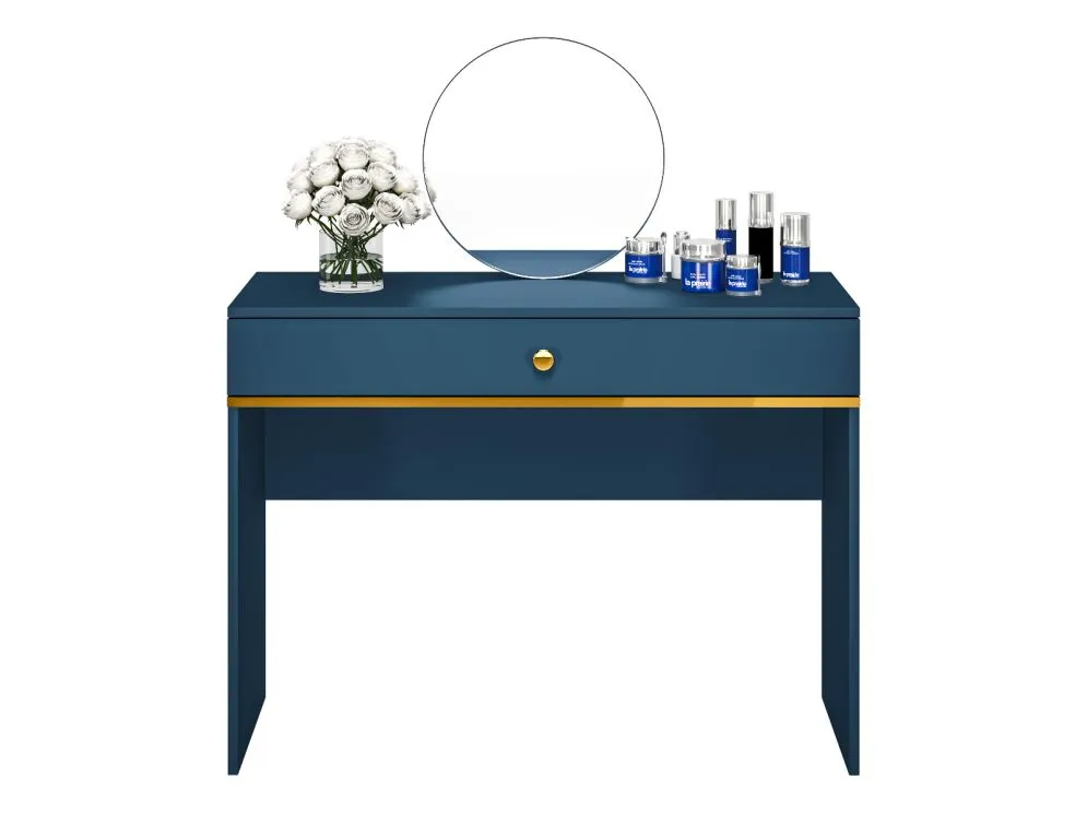 Toaletka BLU granatowa na kosmetyki do sypialni I sklep meblowy MIRAT. styl GLAMOUR kolekcja BLU