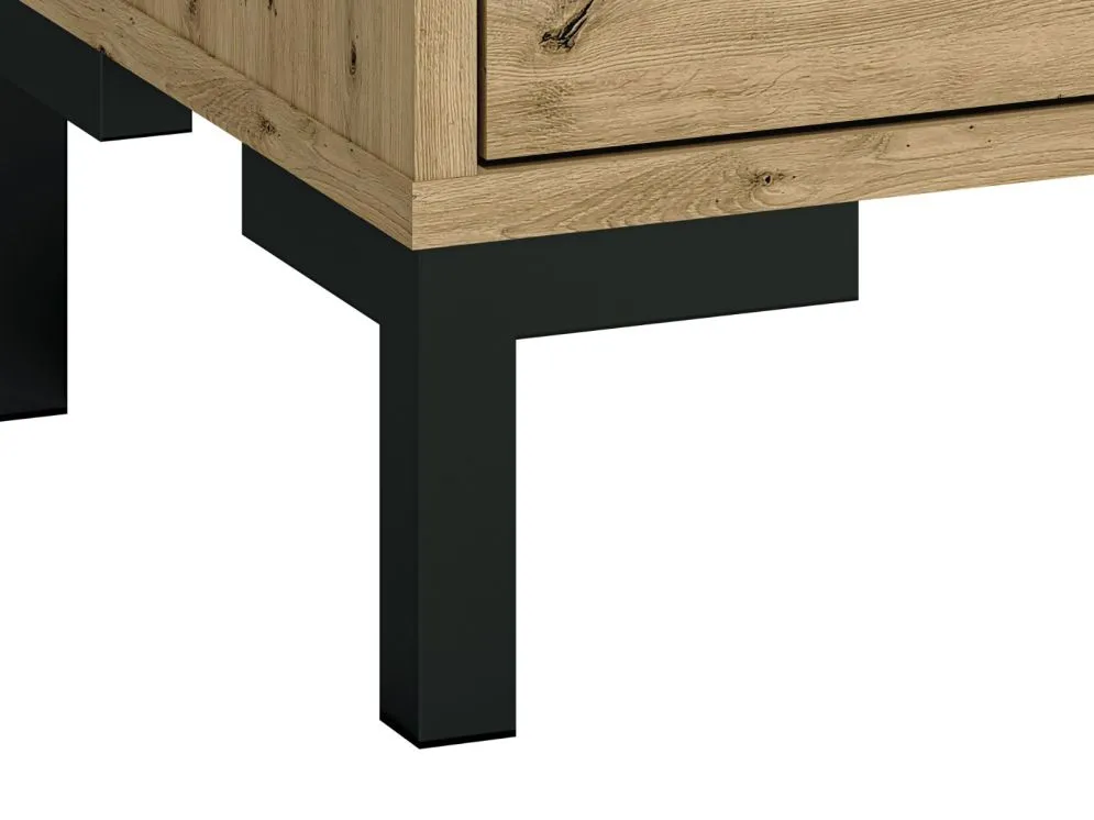 Komoda NIKOLA 2D3S dąb artisan do przedpokoju polskiej produkcji I sklep meblowy MIRAT. styl LOFT kolekcja NIKOLA