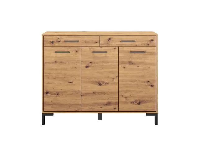 Komoda NIKOLA 2S3D dąb artisan do przedpokoju I sklep meblowy MIRAT. styl LOFT kolekcja NIKOLA