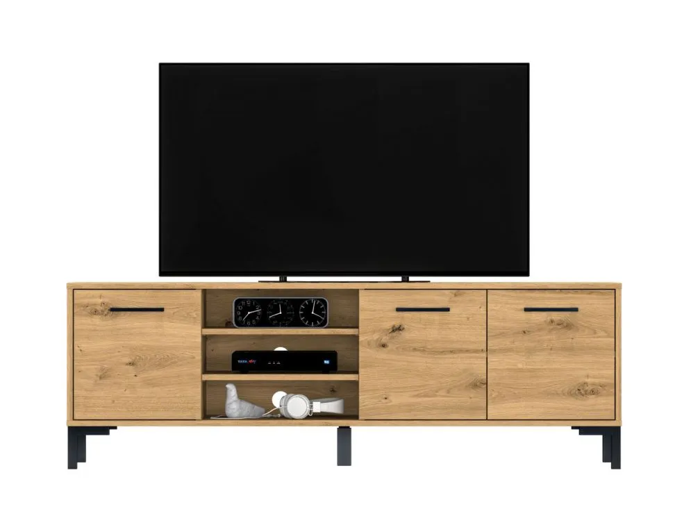 Szafka RTV NIKOLA dąb artisan w stylu loft I sklep meblowy MIRAT. styl LOFT
