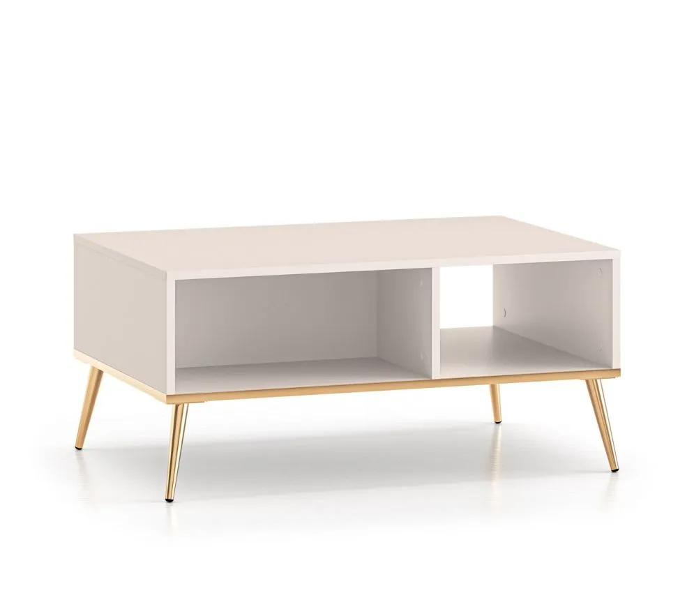 Stolik kawowy MELLANIE 90x60 kaszmir/złoty glamour I sklep meblowy MIRAT. styl GLAMOUR