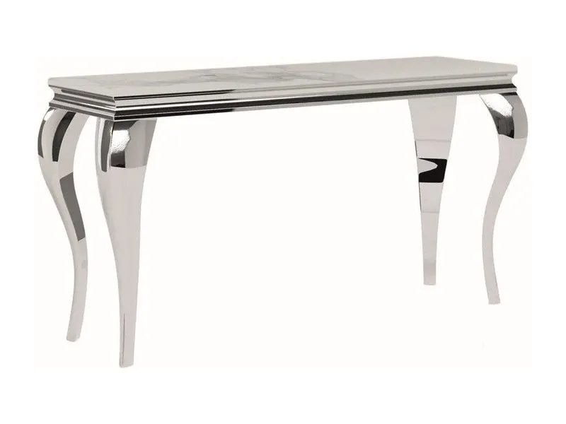 Konsola PRINCE C CERAMIC 120x40 biała/chrom do przedpokoju I sklep meblowy MIRAT. styl GLAMOUR