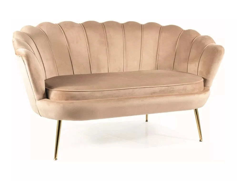 Sofa CAMELLIA 2 VELVET beżowa w stylu glamour I sklep meblowy MIRAT. styl GLAMOUR