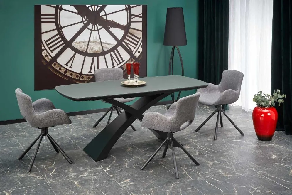Krzesło tapicerowane K475 szare na metalowych nogach | MIRAT. styl LOFT