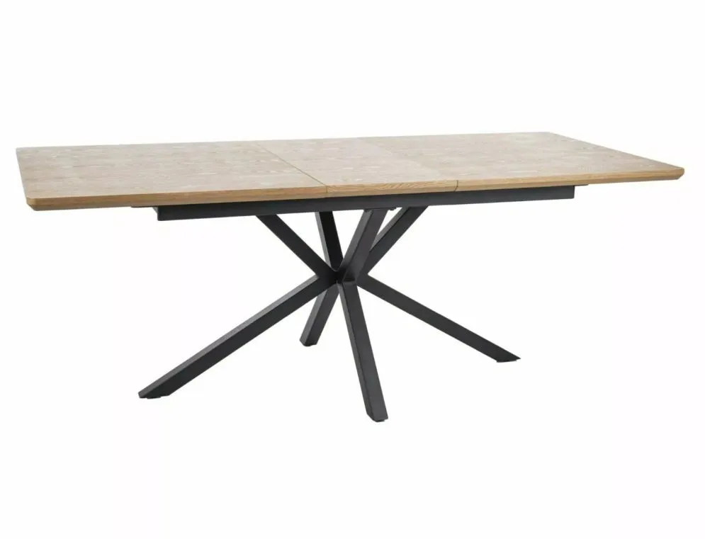 Stół rozkładany LOGAN 160(200)x90 dąb/czarny mat do jadalni I sklep meblowy MIRAT. styl LOFT