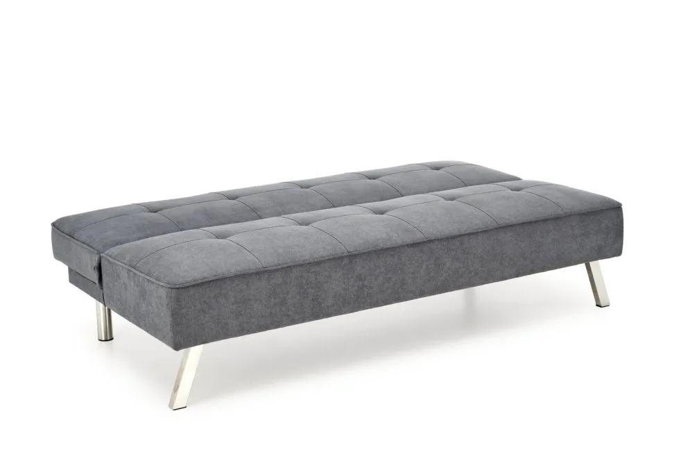 Sofa rozkładana CARLITO szara na chromowanych nogach I sklep meblowy MIRAT.