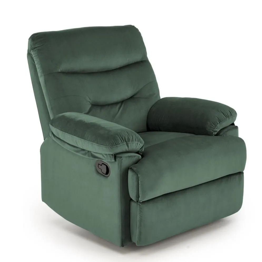 Fotel rozkładany DRAGER VELVET zielony do salonu I sklep meblowy MIRAT.
