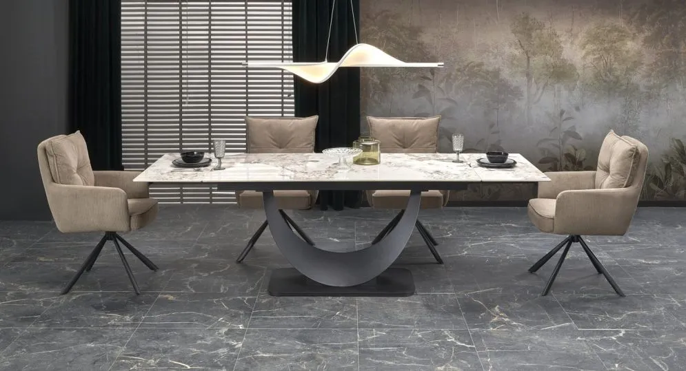 Krzesło obracane K528 cappuccino sztruks I sklep meblowy MIRAT. styl LOFT