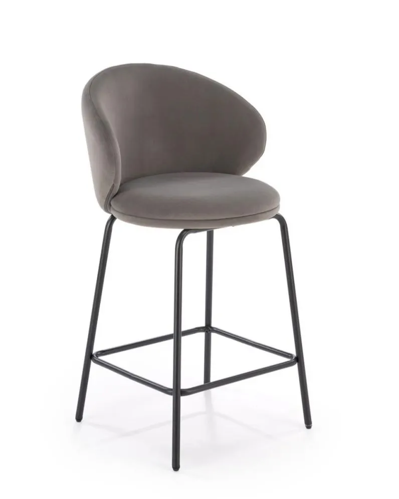 Hoker H-121 VELVET szary na metalowych nogach I sklep meblowy MIRAT. styl GLAMOUR, LOFT