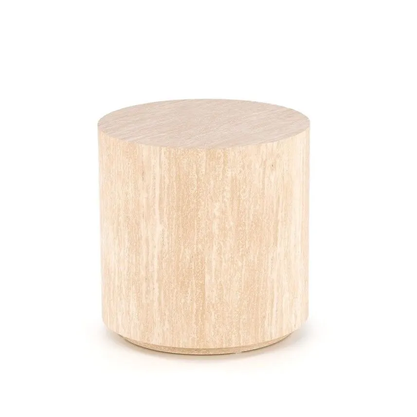 Stolik kawowy TRAVERTINO_S okrągły 45x45 trawertyn nowoczesny I sklep meblowy MIRAT.