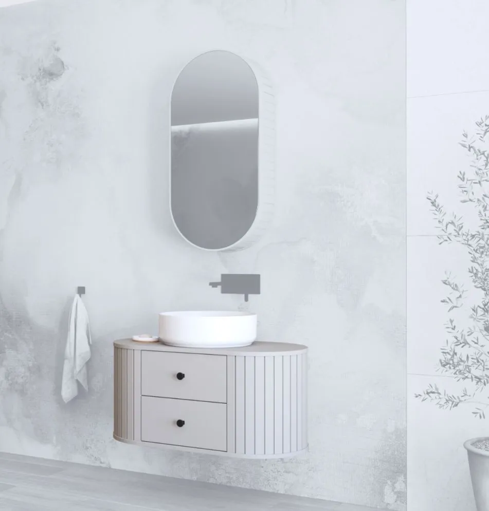 Szafka pod umywalkę VENEZIA CASHMERE 2S 95cm kaszmirowy mat I sklep meblowy MIRAT. styl RYFLOWANY kolekcja VENEZIA