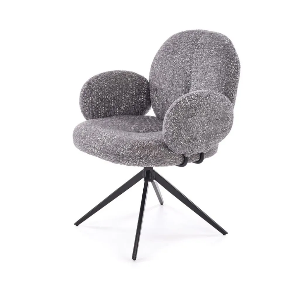 Krzesło tapicerowane K568 szare obracane 360° I sklep meblowy MIRAT. styl LOFT