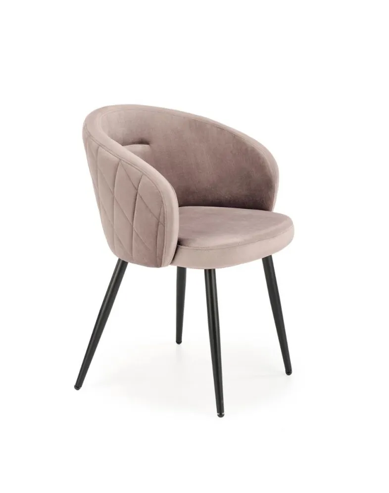 Krzesło tapicerowane K430 VELVET beżowe w stylu glamour I sklep meblowy MIRAT. styl GLAMOUR