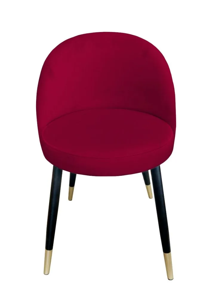 Krzesło TANEW VELVET GOLD bordowe nowoczesne | MIRAT. styl GLAMOUR