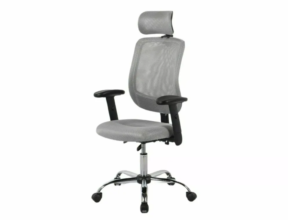 Fotel biurowy Q-118R szary ergonomiczny I sklep meblowy MIRAT.