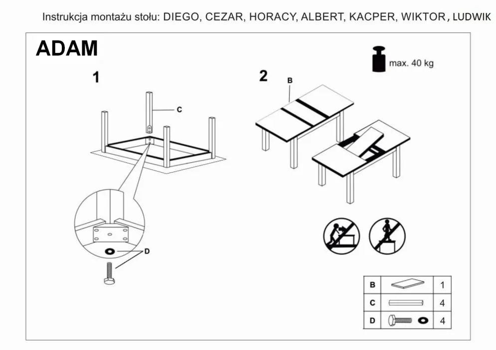 Stół ADAM 100x60 dąb lancelot/antracyt Signal | MIRAT. w stylu kolekcja