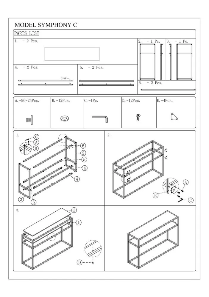 Konsola SYMPHONY C 110x30 czarna w półką do przedpokoju | MIRAT. w stylu LOFT kolekcja