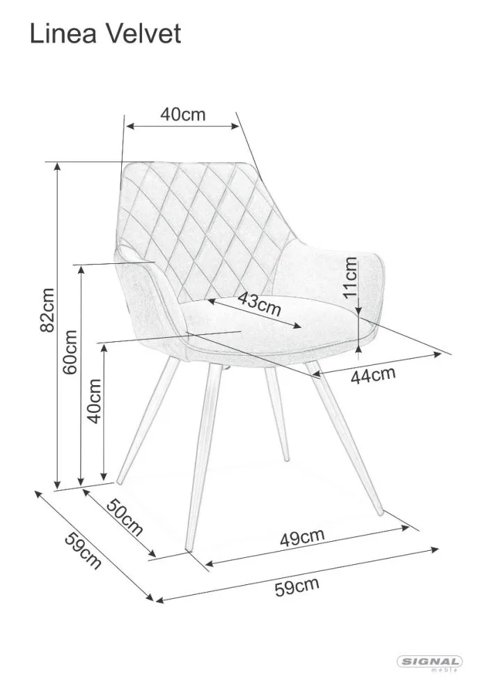 Krzesło LINEA VELVET zielone/czarne na metalowych nogach | MIRAT. w stylu GLAMOUR, LOFT kolekcja