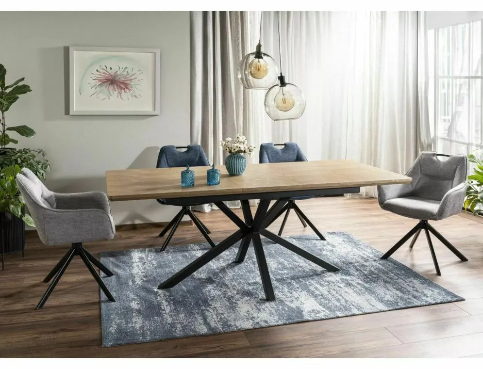 Krzesło tapicerowane REMO BREGO granatowe obracane w stylu loft I sklep meblowy MIRAT. styl LOFT