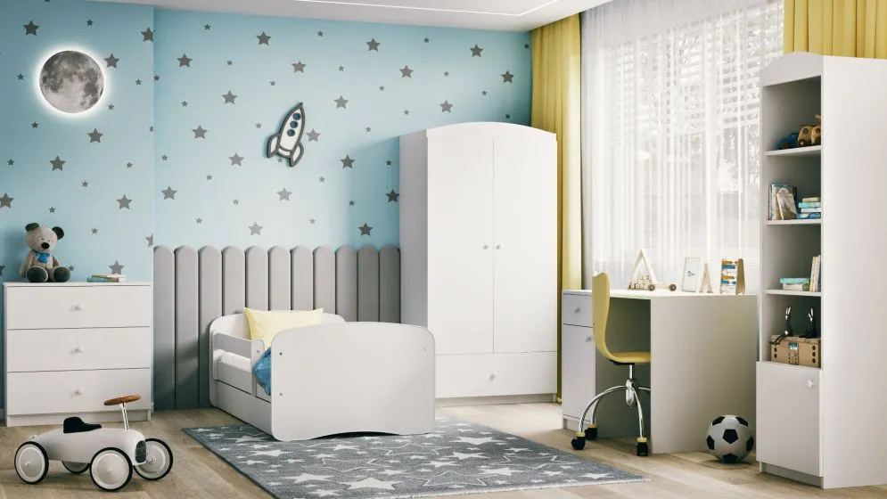 Regał BABY DREAMS biały pojedynczy na zabawki do pokoju dziecięcego | MIRAT. kolekcja BABY DREAMS