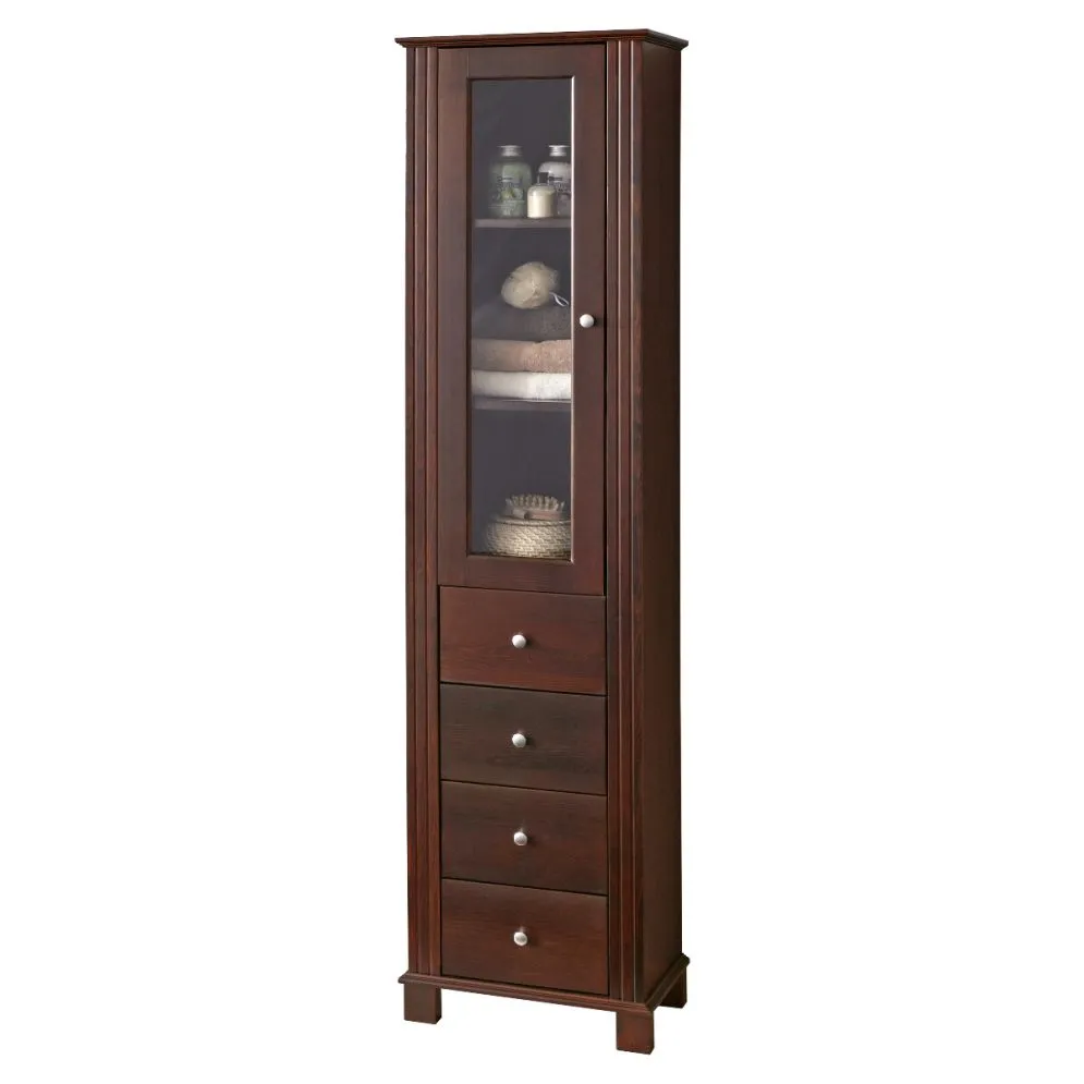 Szafka łazienkowa RETRO 45 cm brązowa drewniana słupek | MIRAT. styl KLASYCZNY kolekcja RETRO