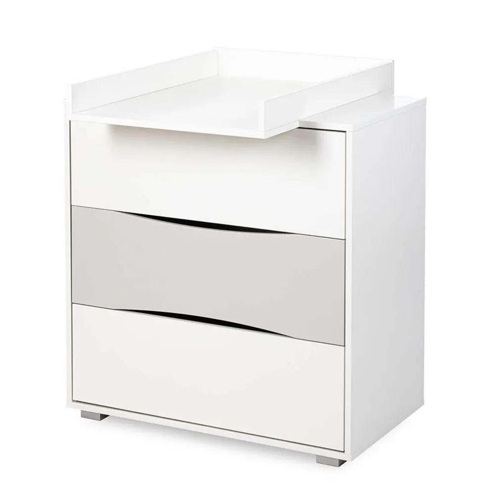 Minimalistyczna komoda dla dzieci PATI 80cm biała/szara z przewijakiem I sklep meblowy MIRAT. styl SKANDYNAWSKI